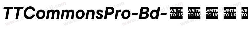TTCommonsPro-Bd字体转换