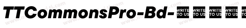 TTCommonsPro-Bd字体转换