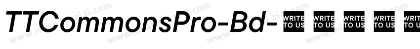 TTCommonsPro-Bd字体转换