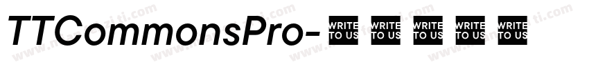 TTCommonsPro字体转换