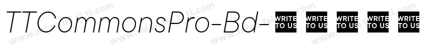 TTCommonsPro-Bd字体转换