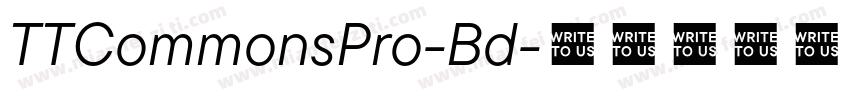 TTCommonsPro-Bd字体转换