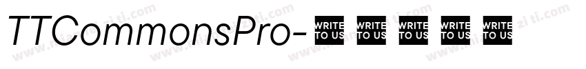 TTCommonsPro字体转换