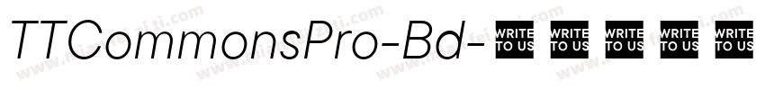 TTCommonsPro-Bd字体转换
