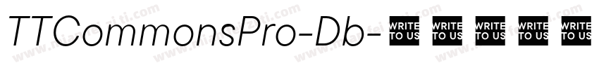 TTCommonsPro-Db字体转换