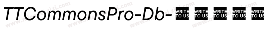 TTCommonsPro-Db字体转换