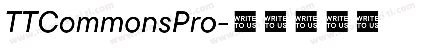 TTCommonsPro字体转换