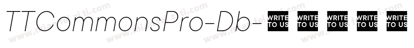 TTCommonsPro-Db字体转换