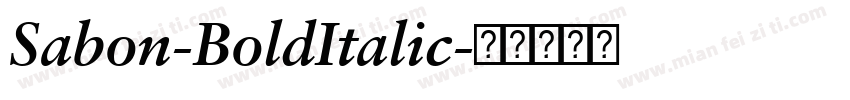 Sabon-BoldItalic字体转换