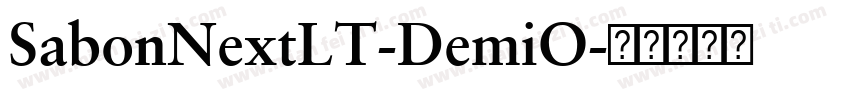 SabonNextLT-DemiO字体转换