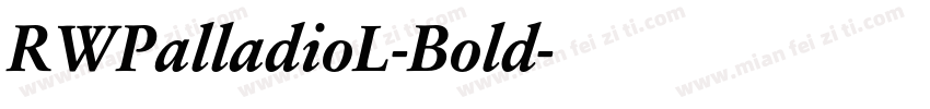 RWPalladioL-Bold字体转换