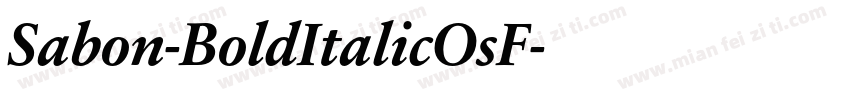 Sabon-BoldItalicOsF字体转换