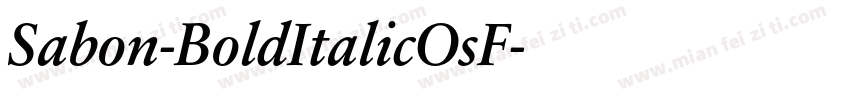 Sabon-BoldItalicOsF字体转换