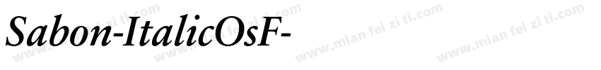 Sabon-ItalicOsF字体转换
