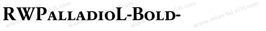 RWPalladioL-Bold字体转换