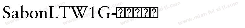 SabonLTW1G字体转换