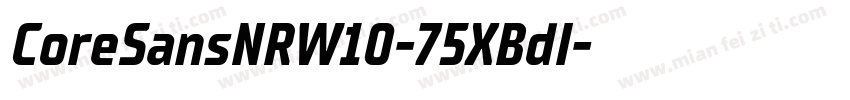 CoreSansNRW10-75XBdI字体转换