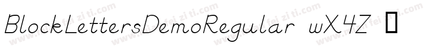 BlockLettersDemoRegular-wX4Z字体转换