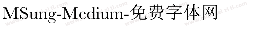 MSung-Medium字体转换
