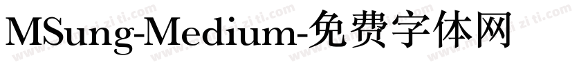 MSung-Medium字体转换