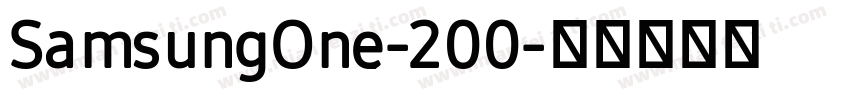 SamsungOne-200字体转换