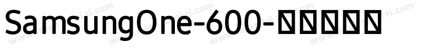 SamsungOne-600字体转换