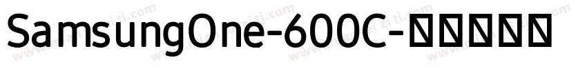 SamsungOne-600C字体转换