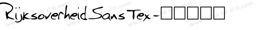 RijksoverheidSansTex字体转换