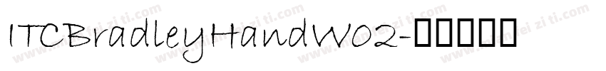 ITCBradleyHandW02字体转换