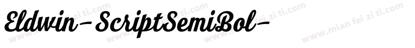 Eldwin-ScriptSemiBol字体转换
