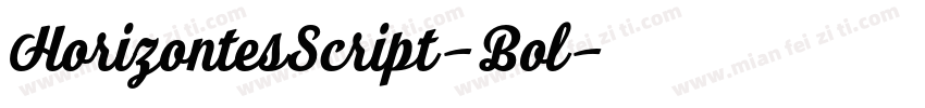 HorizontesScript-Bol字体转换
