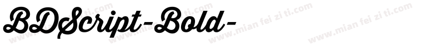 BDScript-Bold字体转换