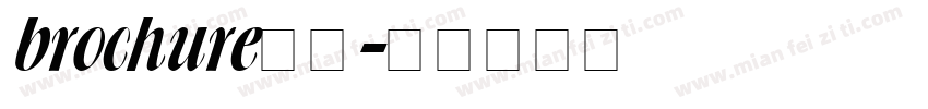 brochure普通字体转换