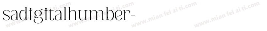 sadigitalhumber字体转换