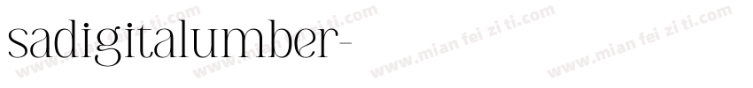 sadigitalumber字体转换