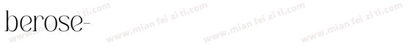 berose字体转换