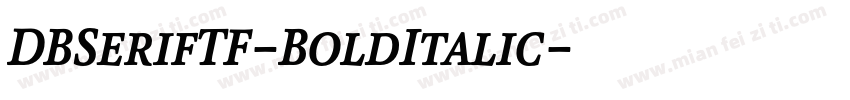 DBSerifTF-BoldItalic字体转换