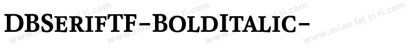 DBSerifTF-BoldItalic字体转换