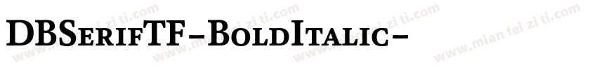 DBSerifTF-BoldItalic字体转换
