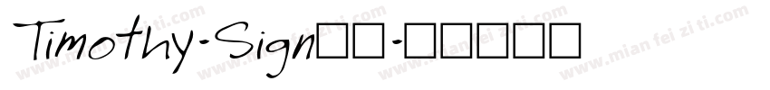 Timothy-Sign字体字体转换