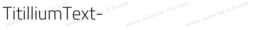 TitilliumText字体转换