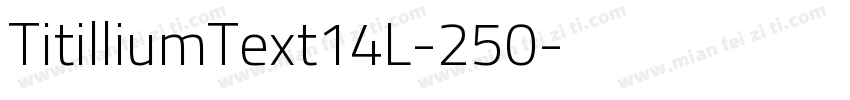 TitilliumText14L-250字体转换