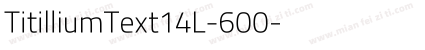 TitilliumText14L-600字体转换