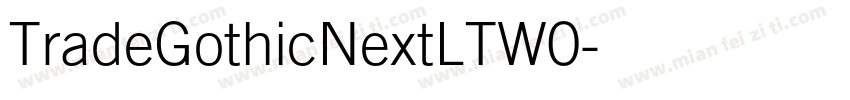 TradeGothicNextLTW0字体转换