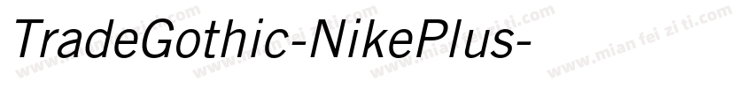 TradeGothic-NikePlus字体转换