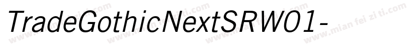 TradeGothicNextSRW01字体转换