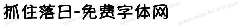 抓住落日字体转换