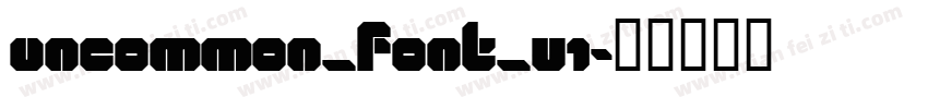 uncommon_font_v1字体转换