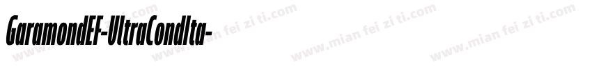 GaramondEF-UltraCondIta字体转换