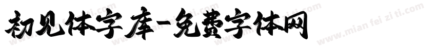 初见体字库字体转换